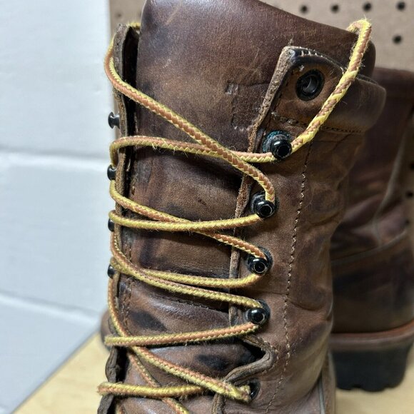 Red Wing Men’s LoggerMax Brown Leather Logger Boots 9” Waterproof Size 7 D 620 - Picture 7 of 9